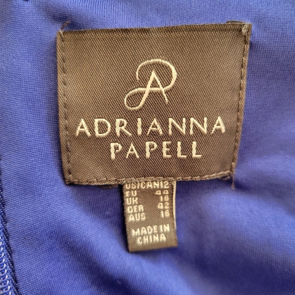 Adrianna Papell Royal Blue Sleeveless Bodycon  Dress Size 12 - Picture 6 of 6